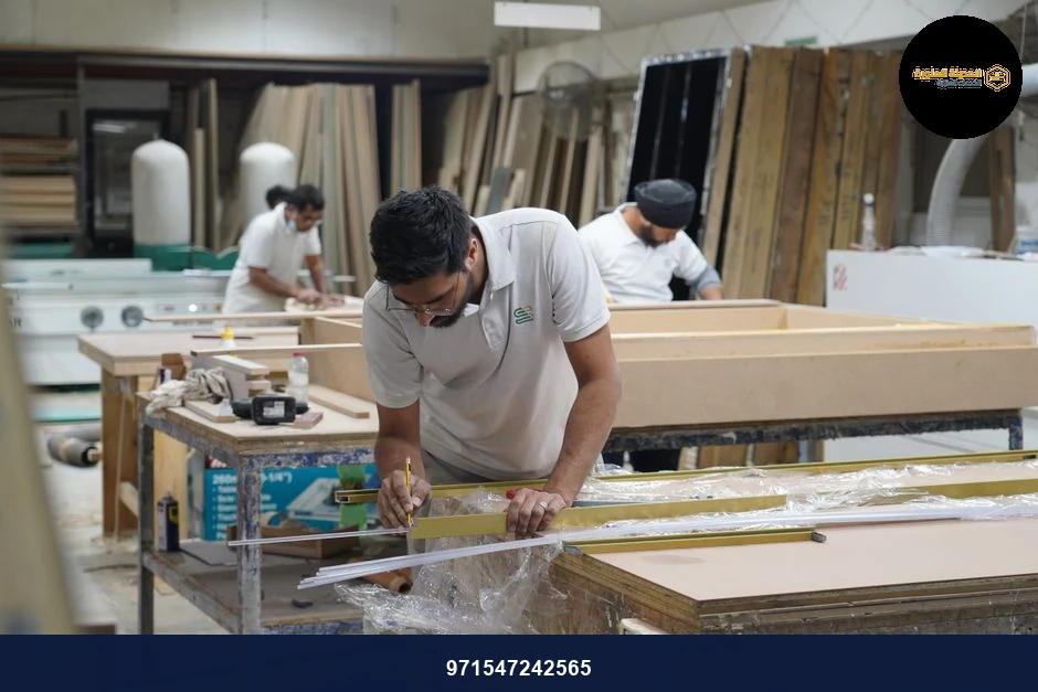 Craftsmen portraying precision and skill in a Dubai carpentry workshop. Craftsmen portraying precision and skill in a Dubai carpentry workshop.
