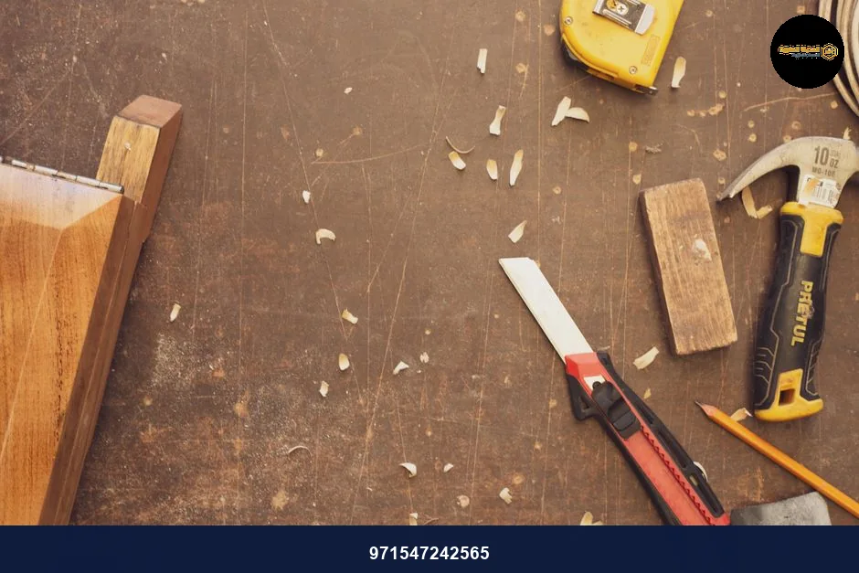 A collection of woodworking tools on a rustic workbench, showcasing craftsmanship in Mexico.